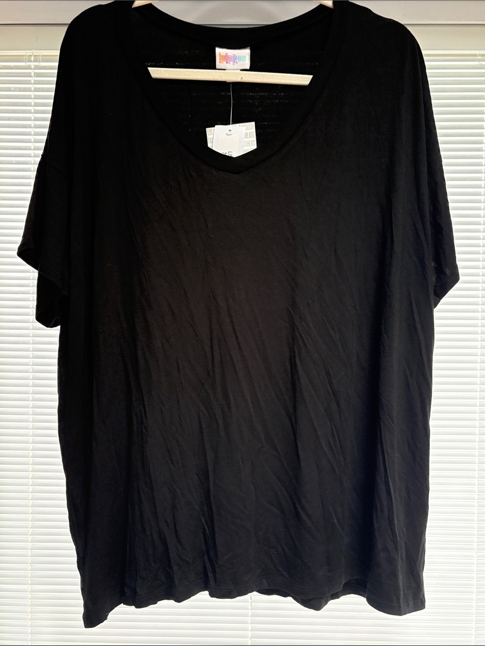 LuLaRoe Black Short Sleeve V-Neck Tee